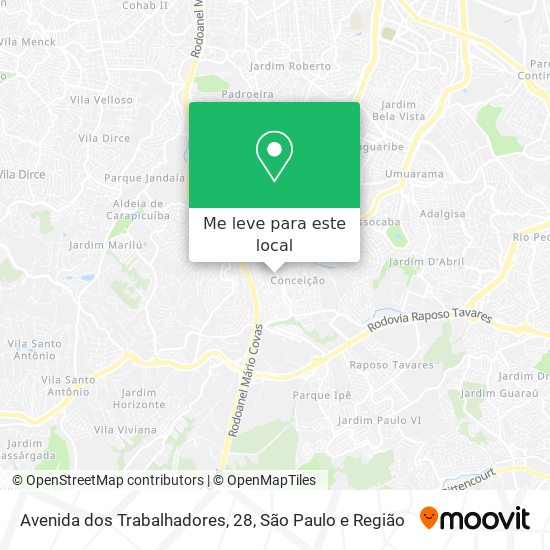 Avenida dos Trabalhadores, 28 mapa