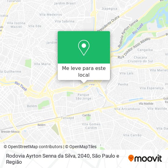 Rodovia Ayrton Senna da Silva, 2040 mapa