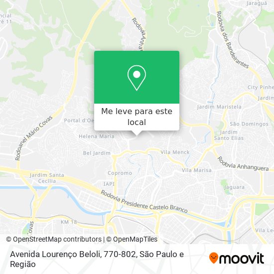 Avenida Lourenço Beloli, 770-802 mapa