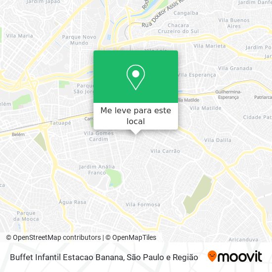 Buffet Infantil Estacao Banana mapa