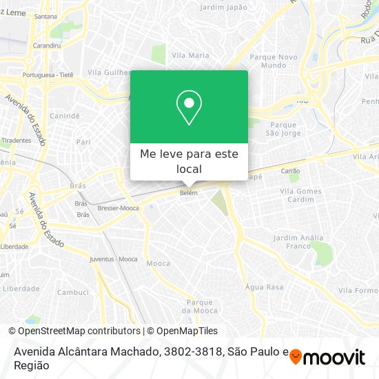 Avenida Alcântara Machado, 3802-3818 mapa