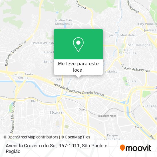Avenida Cruzeiro do Sul, 967-1011 mapa
