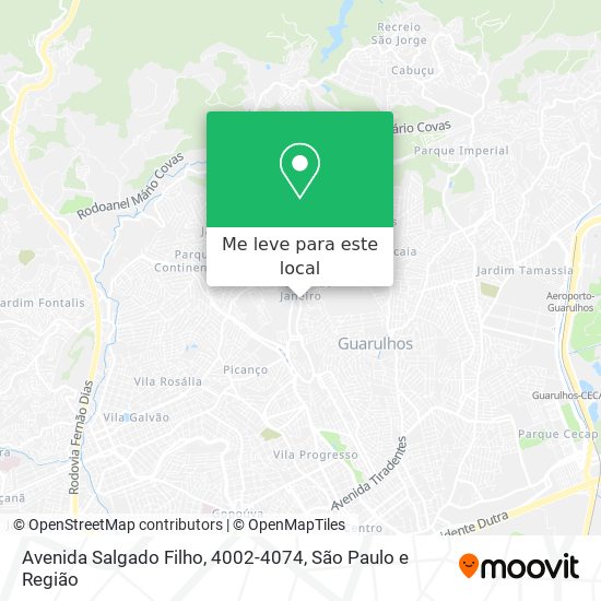 Avenida Salgado Filho, 4002-4074 mapa
