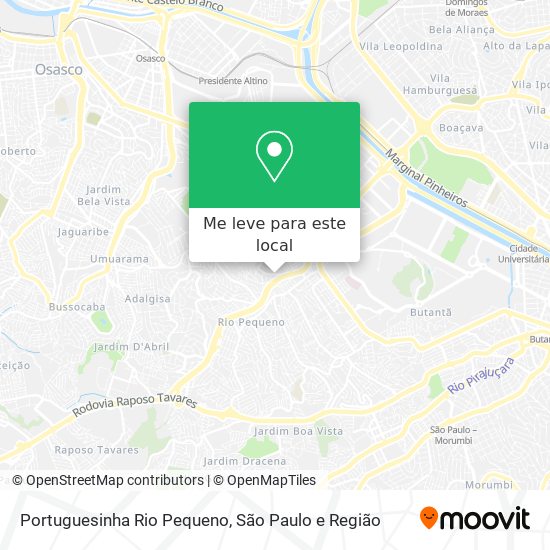 Portuguesinha Rio Pequeno mapa