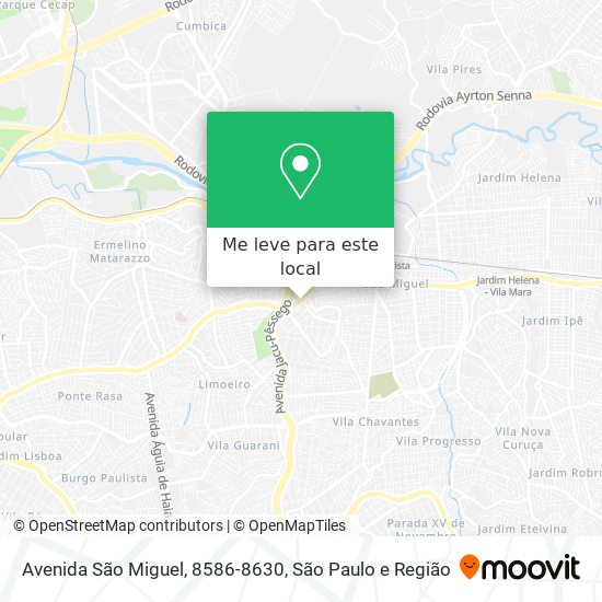 Avenida São Miguel, 8586-8630 mapa