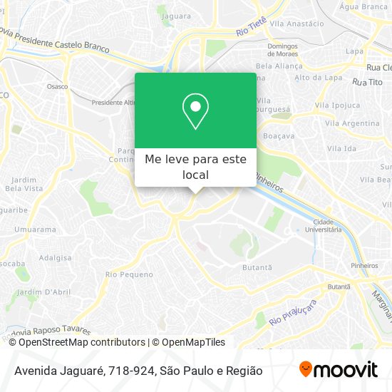 Avenida Jaguaré, 718-924 mapa