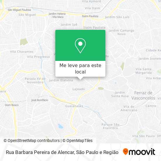 Rua Barbara Pereira de Alencar mapa