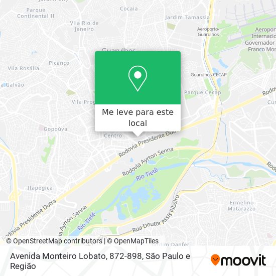 Avenida Monteiro Lobato, 872-898 mapa