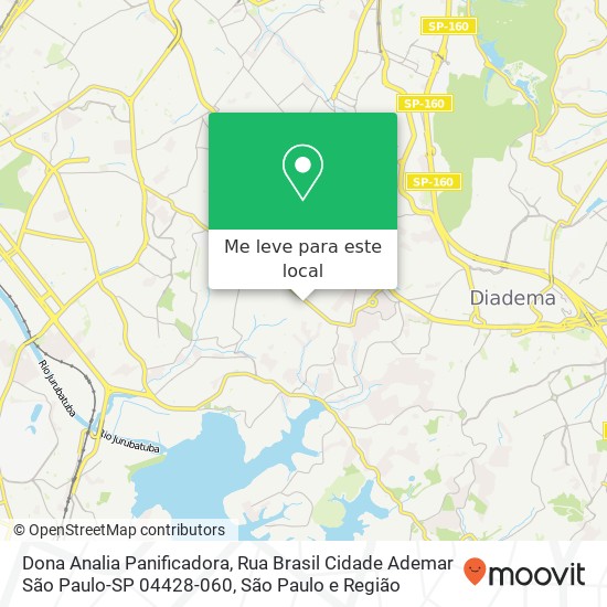 Dona Analia Panificadora, Rua Brasil Cidade Ademar São Paulo-SP 04428-060 mapa