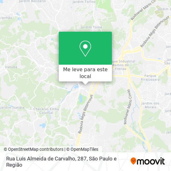 Rua Luís Almeida de Carvalho, 287 mapa