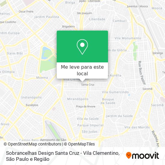 Sobrancelhas Design Santa Cruz - Vila Clementino mapa