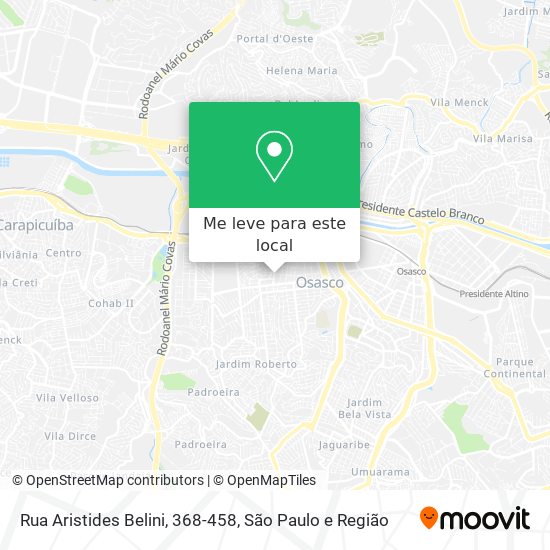 Rua Aristides Belini, 368-458 mapa