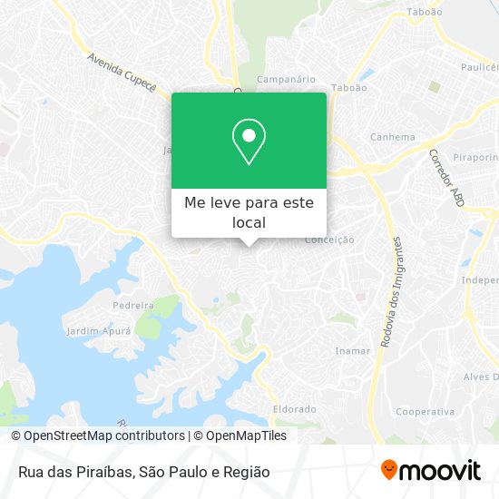 Rua das Piraíbas mapa