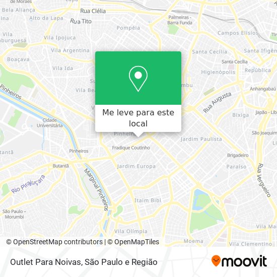 Outlet Para Noivas mapa