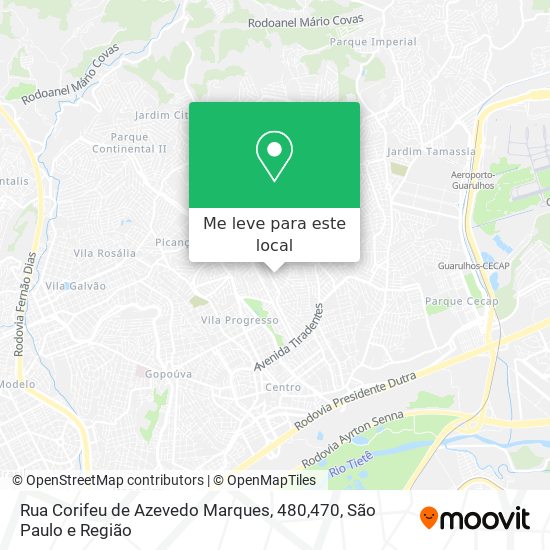 Rua Corifeu de Azevedo Marques, 480,470 mapa