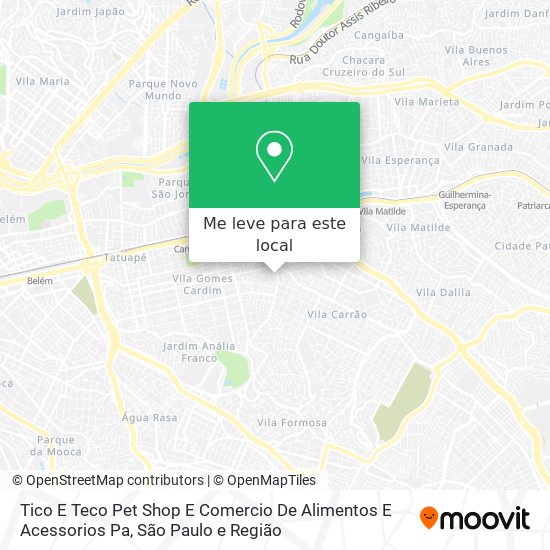 Tico E Teco Pet Shop E Comercio De Alimentos E Acessorios Pa mapa