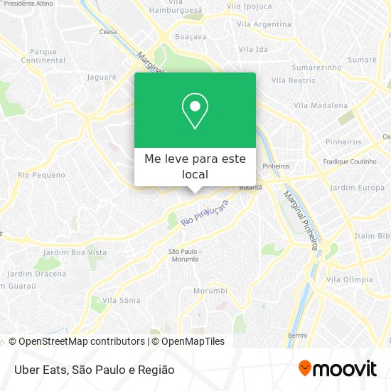 Uber Eats mapa