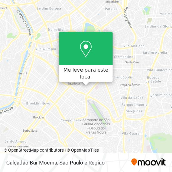 Calçadão Bar Moema mapa