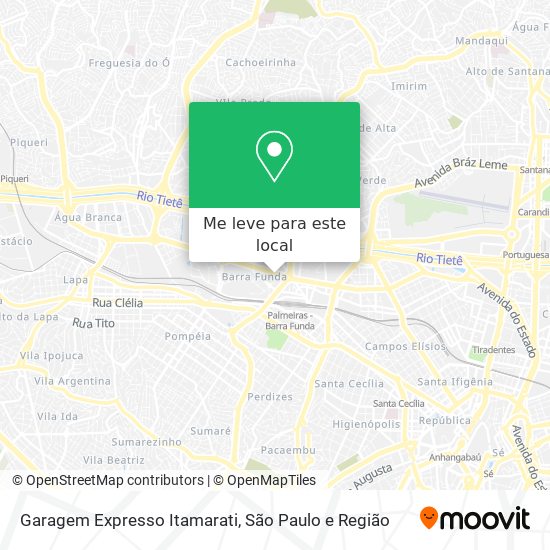 Garagem Expresso Itamarati mapa