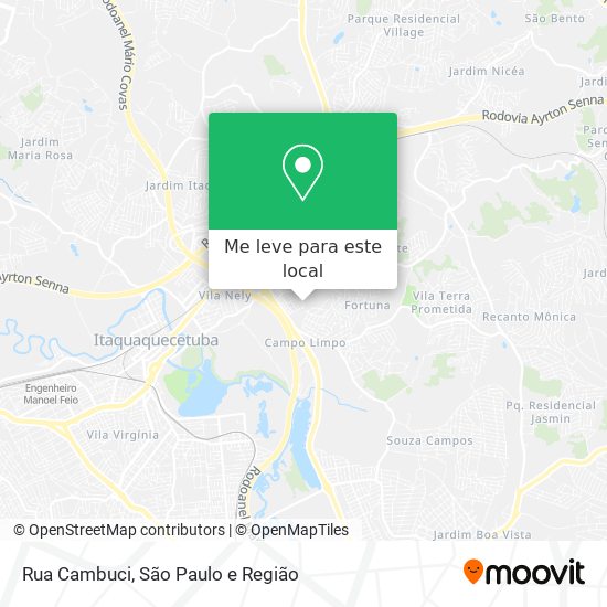 Rua Cambuci mapa