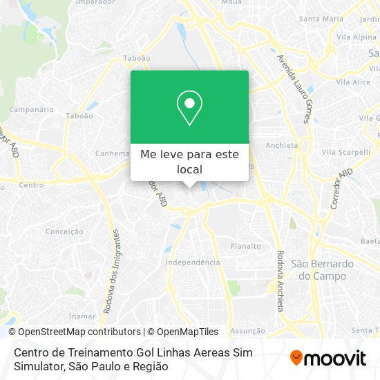 Centro de Treinamento Gol Linhas Aereas Sim Simulator mapa