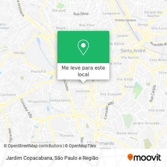 Jardim Copacabana mapa