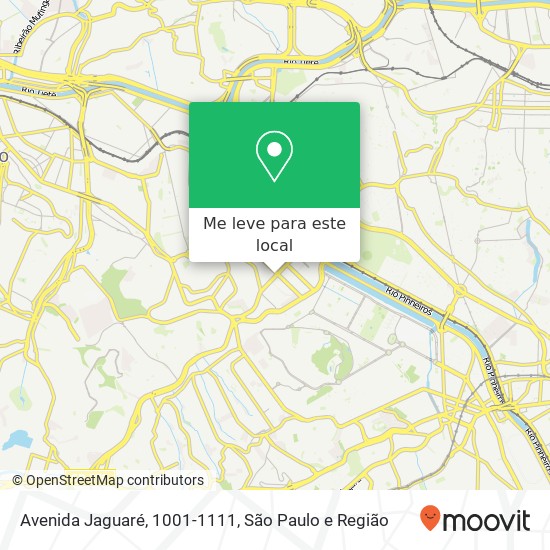 Avenida Jaguaré, 1001-1111 mapa