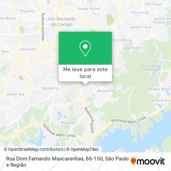 Rua Dom Fernando Mascarenhas, 86-150 mapa