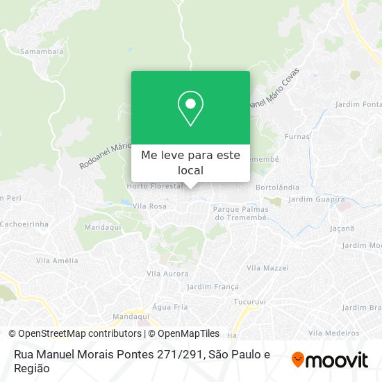 Rua Manuel Morais Pontes 271 / 291 mapa