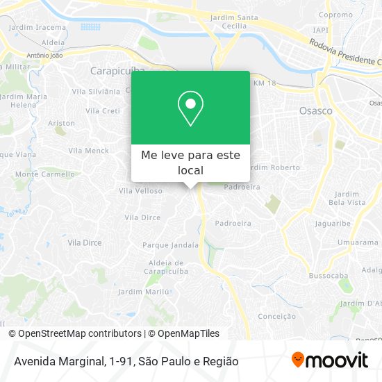 Avenida Marginal, 1-91 mapa