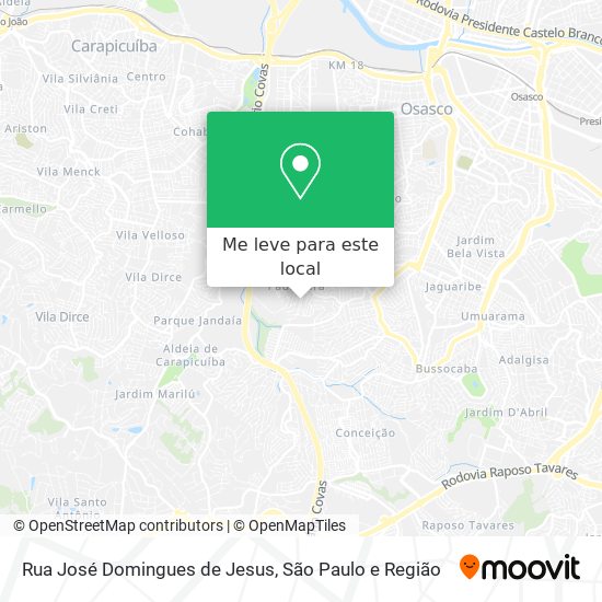 Rua José Domingues de Jesus mapa