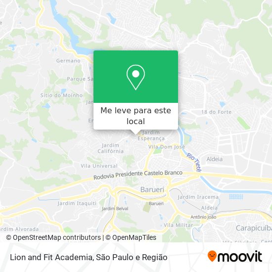 Lion and Fit Academia mapa