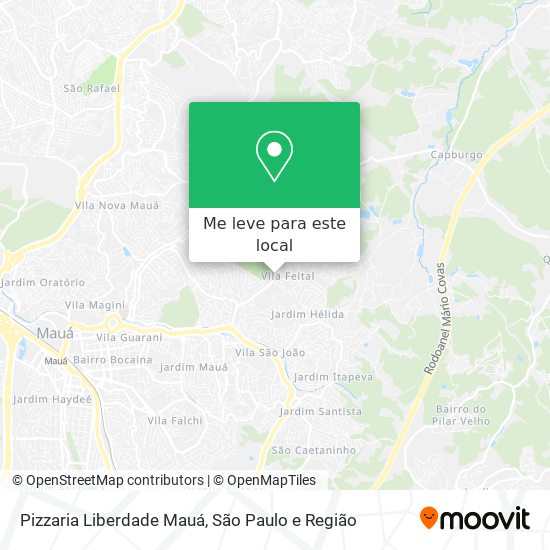 Pizzaria Liberdade Mauá mapa