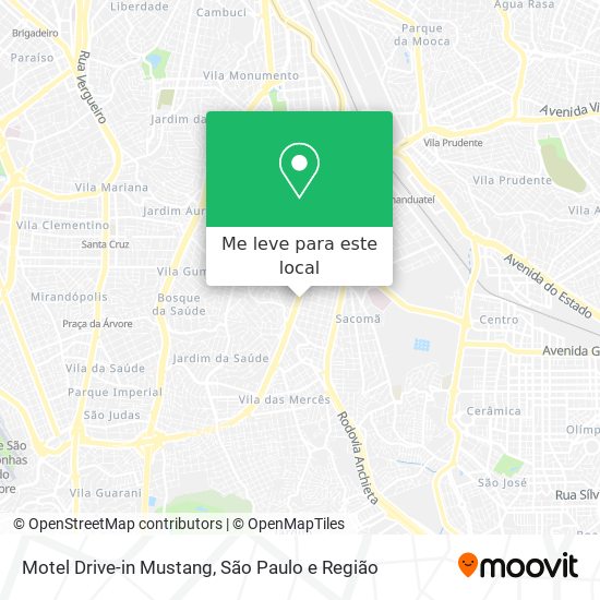 Motel Drive-in Mustang mapa