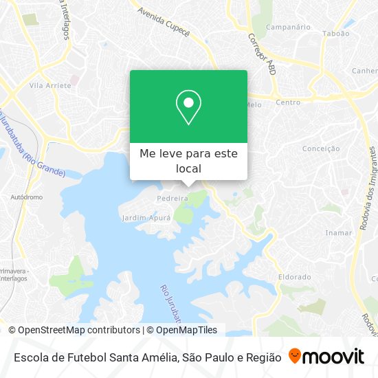 Escola de Futebol Santa Amélia mapa