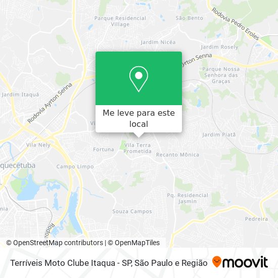 Terríveis Moto Clube Itaqua - SP mapa