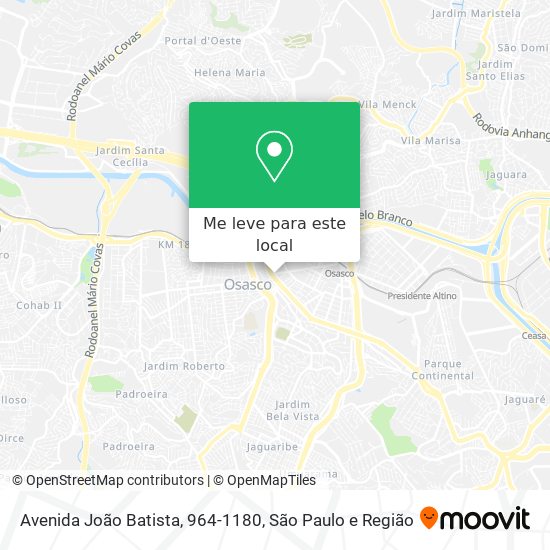 Avenida João Batista, 964-1180 mapa