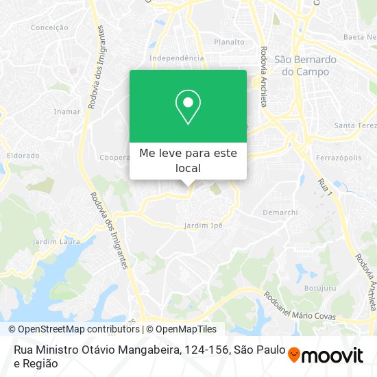Rua Ministro Otávio Mangabeira, 124-156 mapa