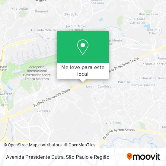 Avenida Presidente Dutra mapa