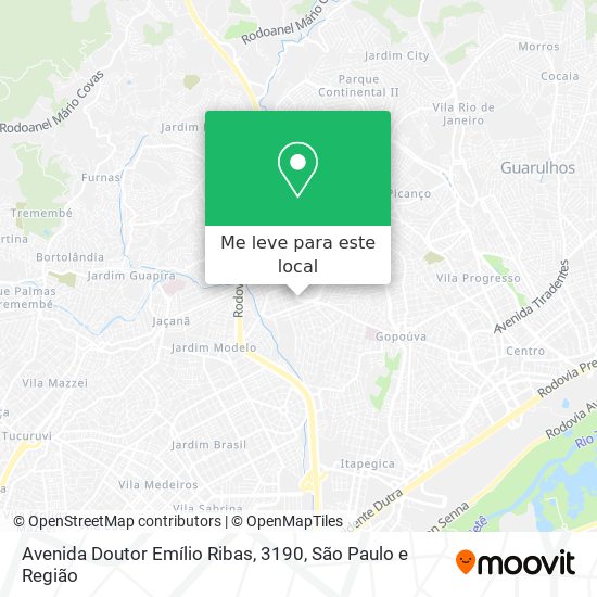 Avenida Doutor Emílio Ribas, 3190 mapa