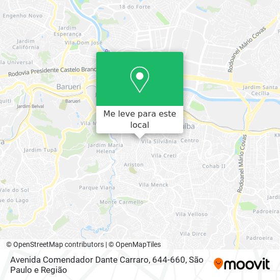 Avenida Comendador Dante Carraro, 644-660 mapa