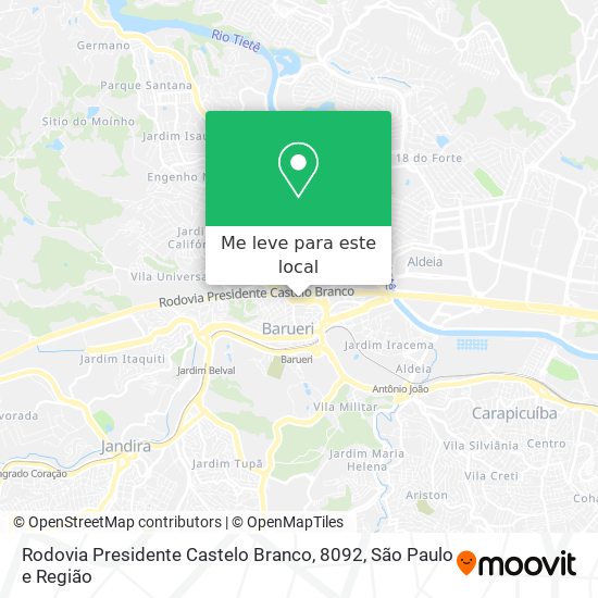 Rodovia Presidente Castelo Branco, 8092 mapa