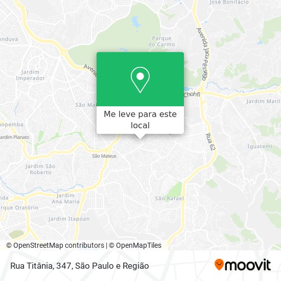 Rua Titânia, 347 mapa