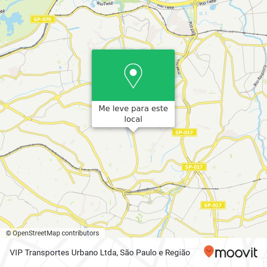 VIP Transportes Urbano Ltda mapa