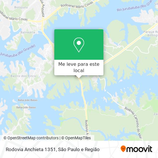 Rodovia Anchieta 1351 mapa