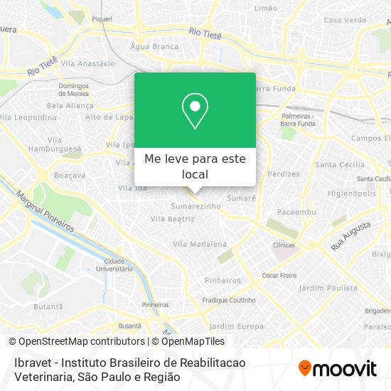 Ibravet - Instituto Brasileiro de Reabilitacao Veterinaria mapa