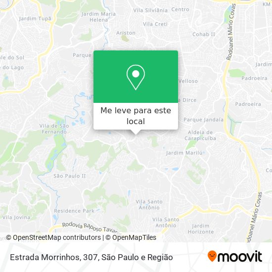 Estrada Morrinhos, 307 mapa