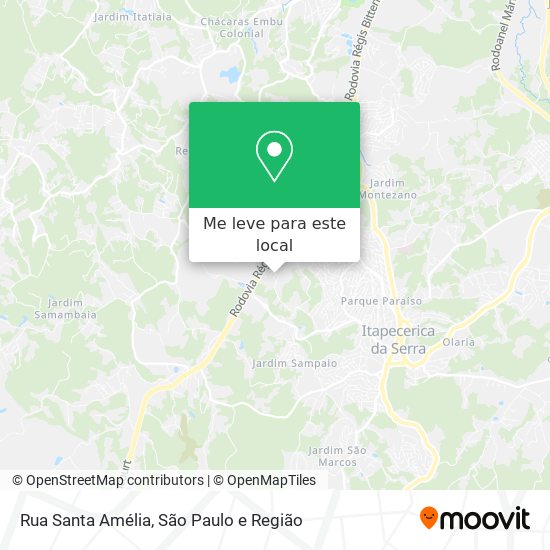 Rua Santa Amélia mapa