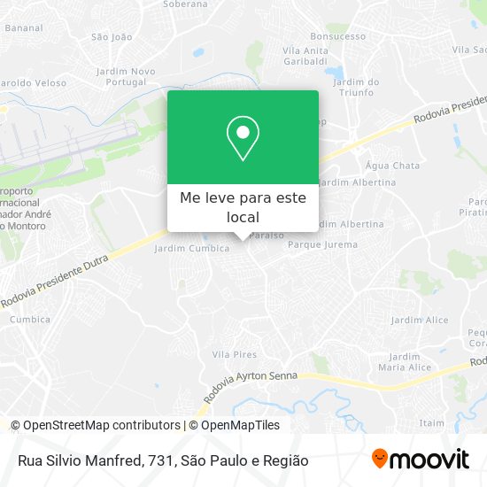 Rua Silvio Manfred, 731 mapa