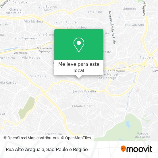 Rua Alto Araguaia mapa